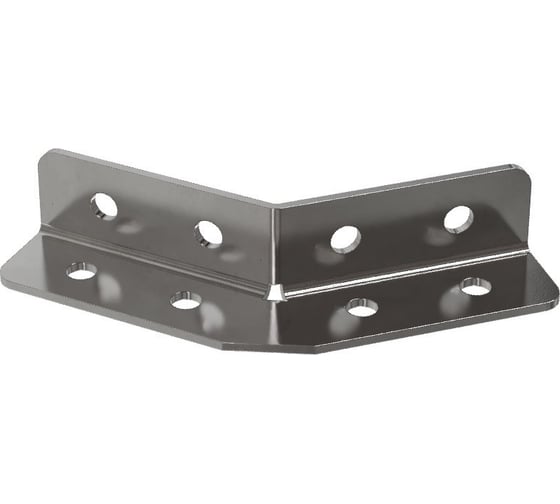 Изображение товара Соединитель угловой усиленный 135 8 отверстий оцинкованный Хц Fachmann 11.685