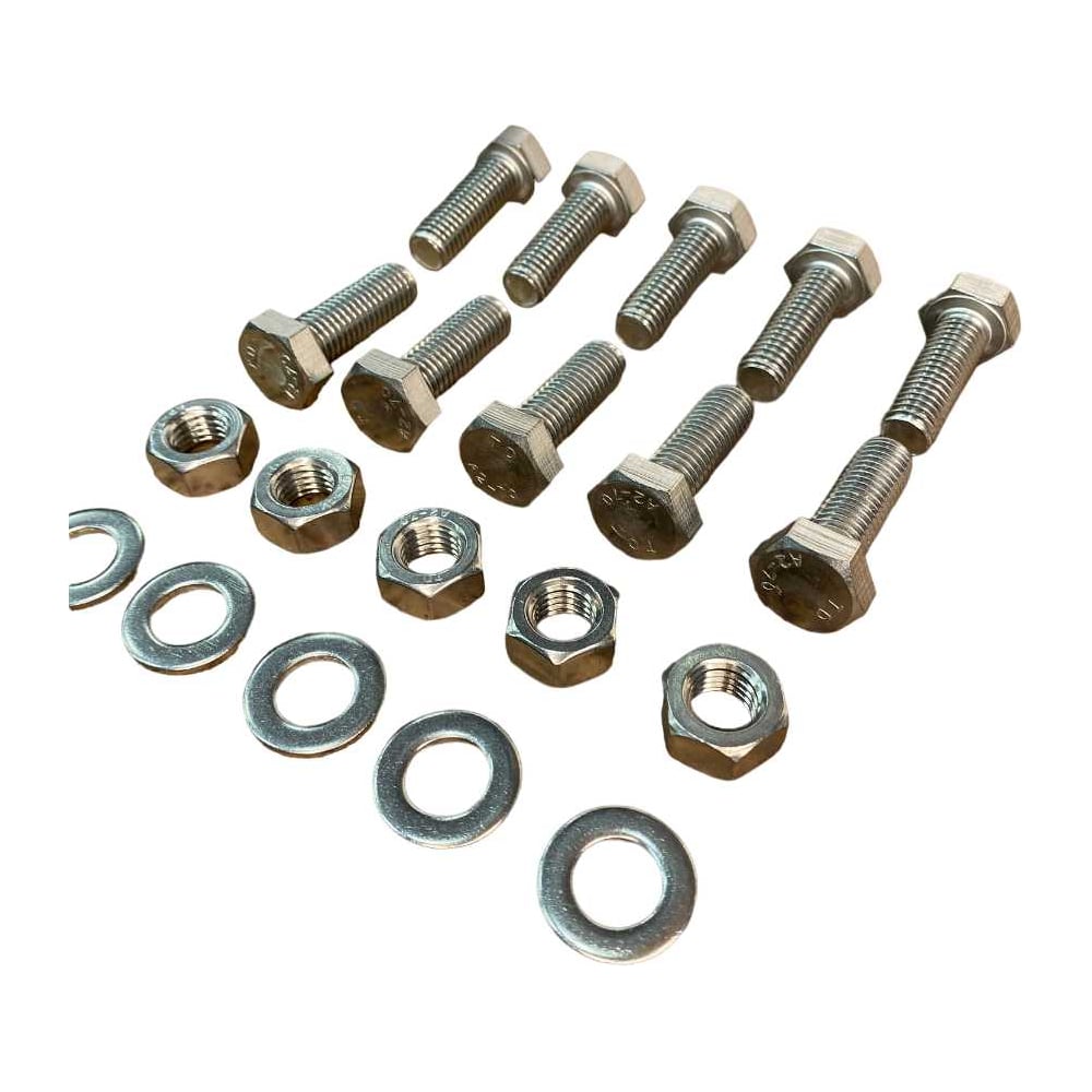 Изображение товара Нержавеющий болт 12x30 DIN 933 с гайкой и шайбой 10 шт.