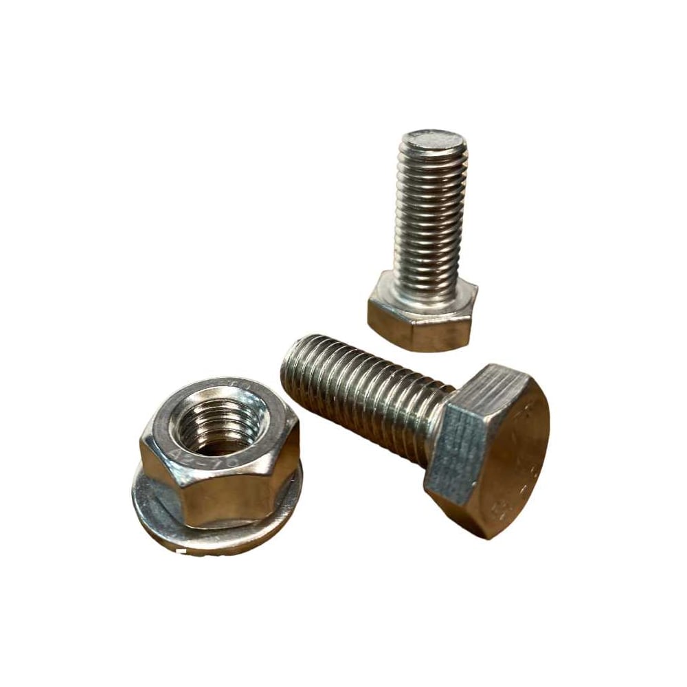 Изображение товара Нержавеющий болт 12x25 мм с гайкой и шайбой 10 шт. DIN 933