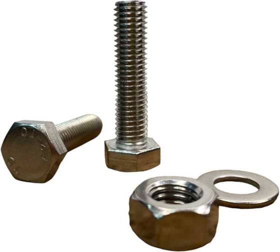 Изображение товара Болт нержавеющий 23 Болта 12x35 DIN 933, с гайкой и шайбой, 10 шт. 11507