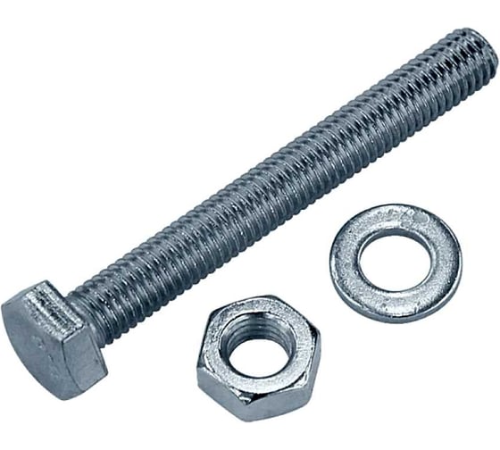Изображение товара Болт нержавеющий 23 Болта 12x100 DIN 933, с гайкой и шайбой, 10 шт. 11504
