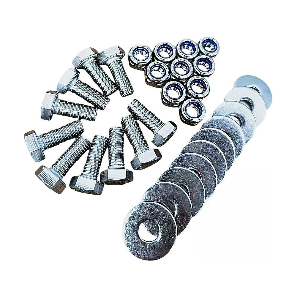 Изображение товара Нержавеющий болт 6x20 мм DIN 933 10 шт с гайкой и шайбой