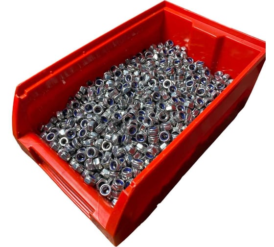 Изображение товара Гайка со стопорным кольцом 23 Болта М6, оцинкованная, DIN 985, 1000 шт. контейнер 11369