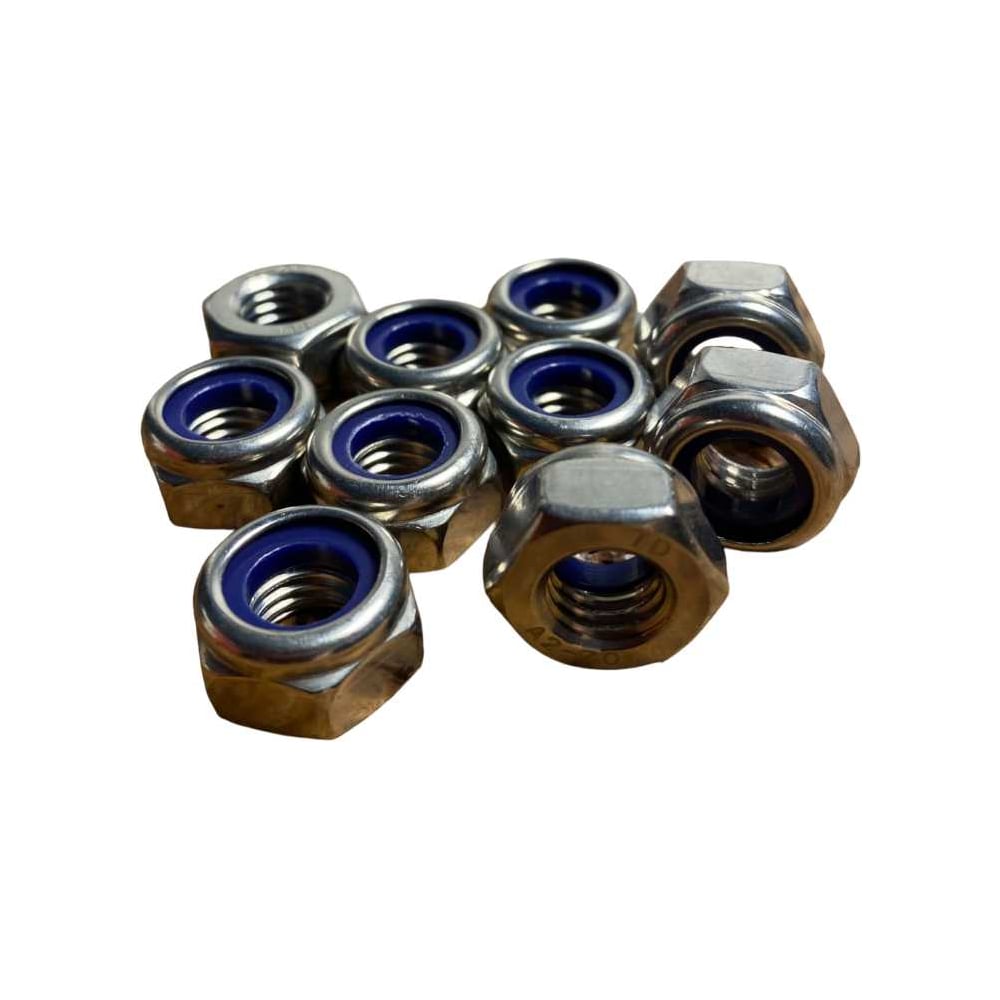 Изображение товара Гайка со стоп кольцом 23 Болта М8, нержавеющая, DIN 985, 10 шт. АС3C00080093N07