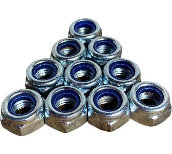 Изображение товара Гайка со стопорным кольцом 23 Болта М10, оцинкованная, DIN 985, 100 шт. А1С000100030507ф100