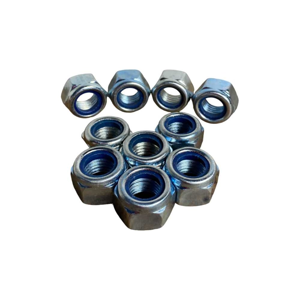 Изображение товара Гайка со стопорным кольцом М20 DIN 985 20 шт. оцинкованная крепеж