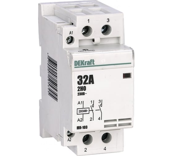 Изображение товара Модульный контактор DEKraft МК-103 2НО 32А 230В 18071DEK