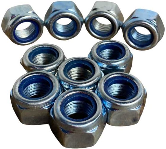 Изображение товара Гайка со стопорным кольцом 23 Болта М4, оцинкованная, DIN 985, 100 шт. А1С000040030507ф100