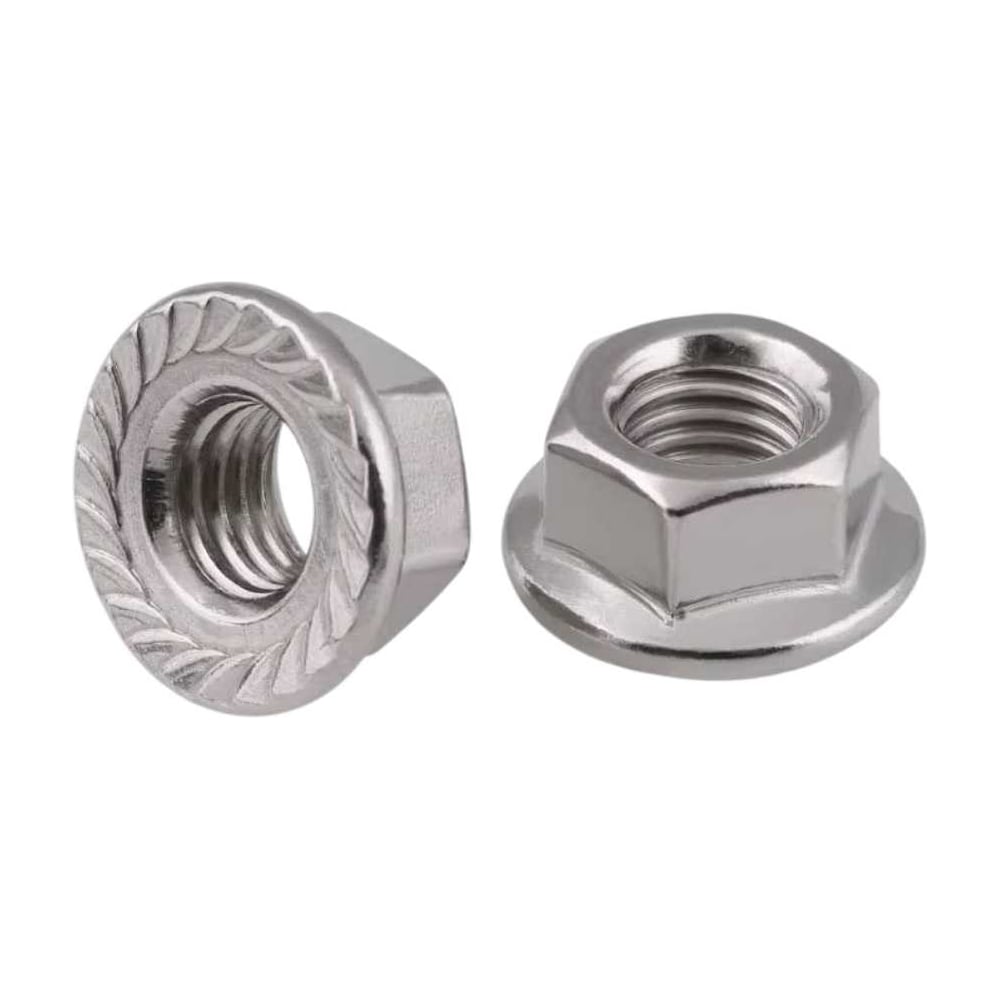 Изображение товара Гайка с фланцем М4 DIN 6923 из нержавеющей стали, 10 шт.