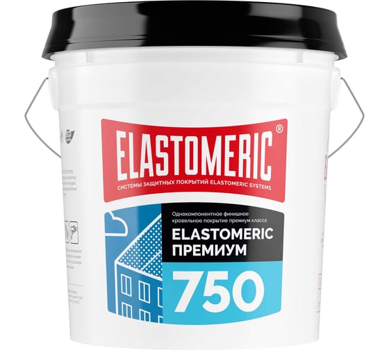 Изображение товара Покрытие акриловое Elastomeric Systems финишный слой, защита от УФ, 20 кг. Elastomeric-750 Premium 750_20kg