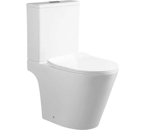 Изображение товара Унитаз-компакт Paini URBATEC 605x370x800 мм Rimless Nove, с сиденьем, выпуск Vario, белый глянец 61625