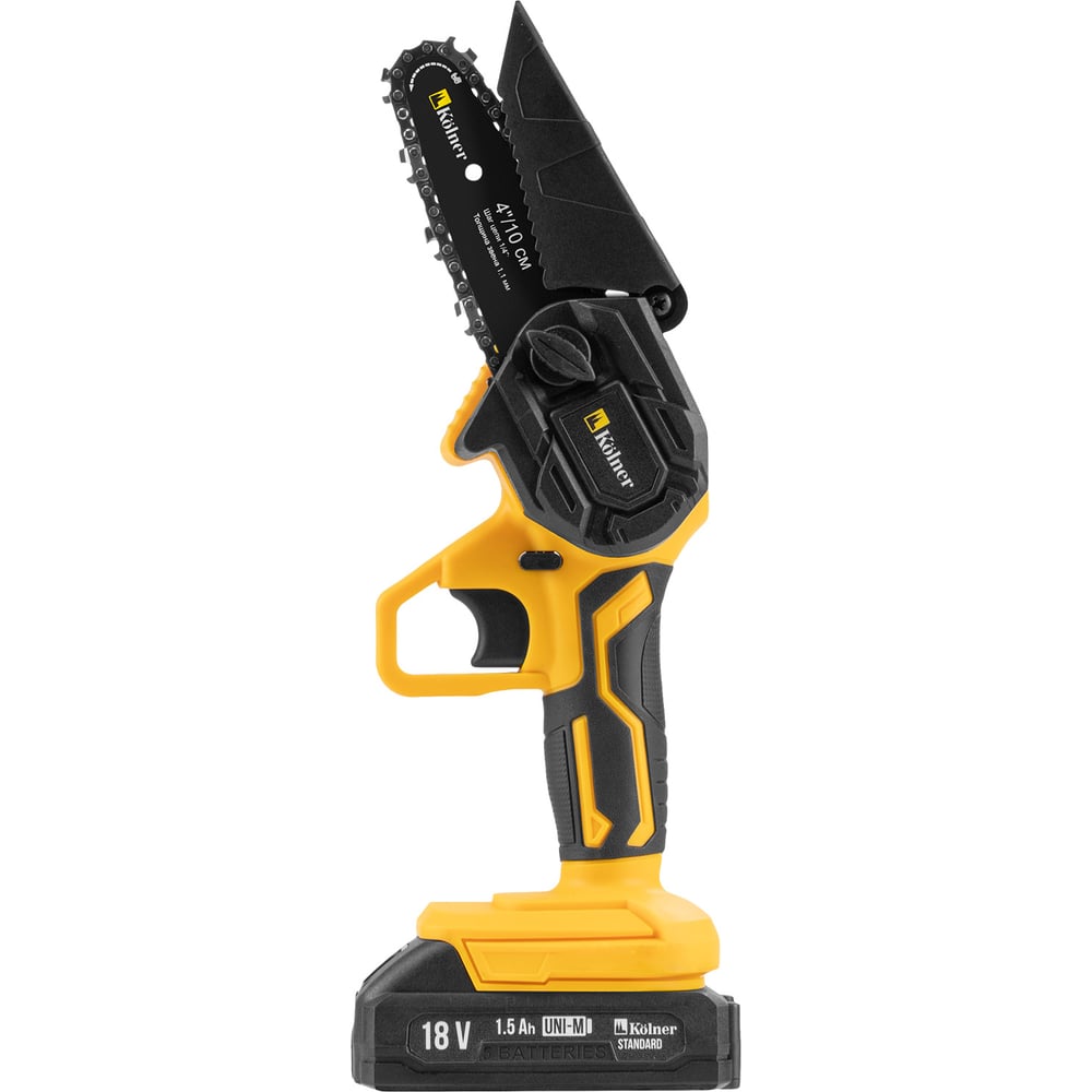 Изображение товара Аккумуляторная цепная пила Kolner 18V UNI-M Standard 10 см для распиловки древесины