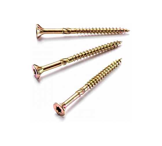 Изображение товара Саморезы по дереву КРЕП-КОМП желтые, потай. ПРОФИ HIMTEX 5.0х90мм 100шт 05090Fh