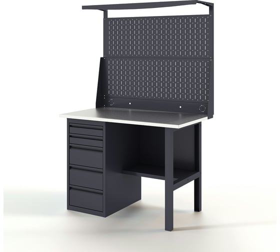 Изображение товара Верстак-стол с перфопанелью двойной GREENBERG с ящиками, 1200 мм VERSTAK_Y1_Р2_1200