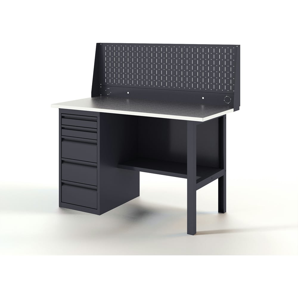 Изображение товара Верстак-стол с перфопанелью GREENBERG 1400 мм профессиональный рабочий стол