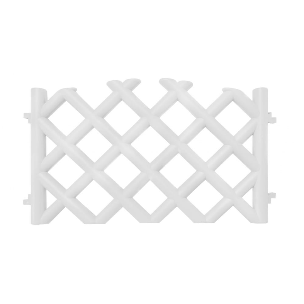 фото Декоративный забор gardenplast barokko №5 белый, 4 секции, длина 278 см, высота 41 см 00052