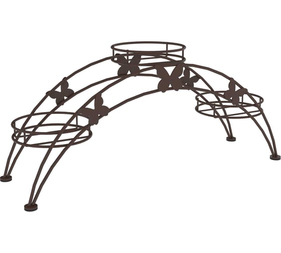Изображение товара Подставка для цветов ЗМИ Арка 3 коричневая ПДЦ 413  КОР
