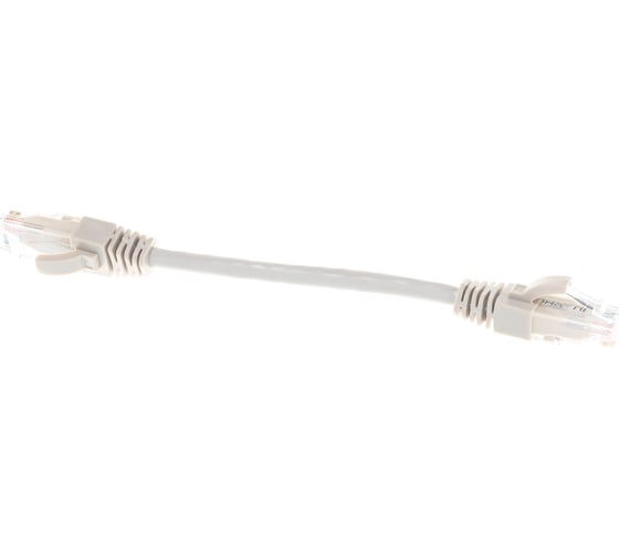 Изображение товара Шнур NIKOMAX, U/UTP 4 пары, Категория 5e, 7х0,205мм, PVC, серый, 0,15м NMC-PC4UD55B-001-GY