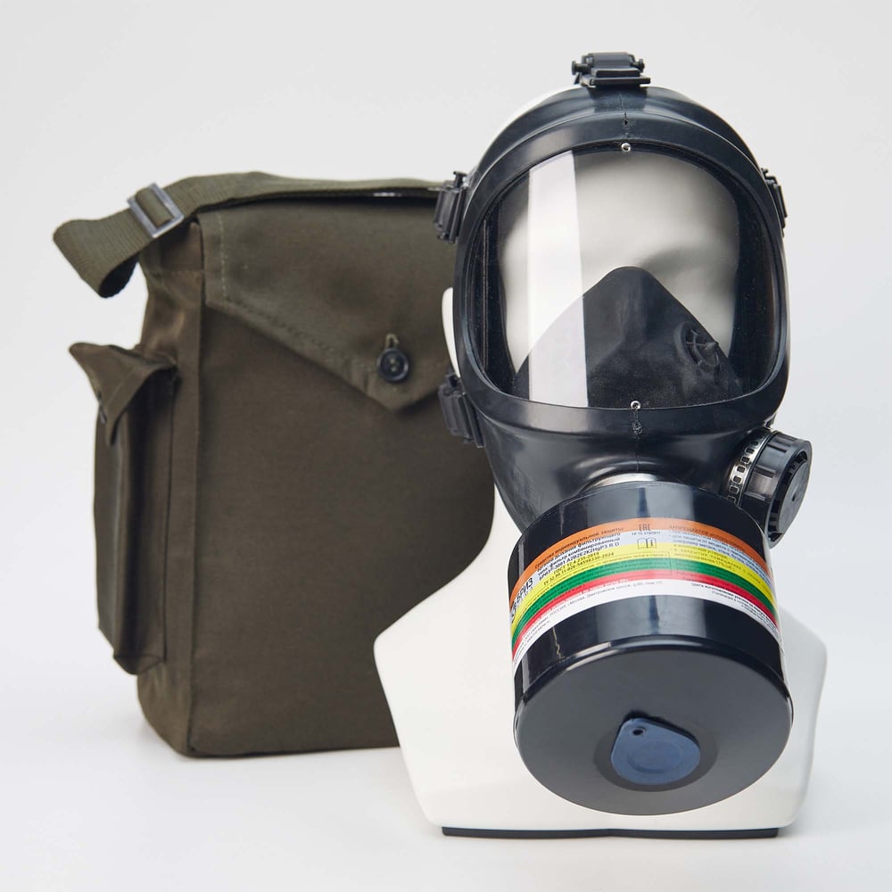 Изображение товара Противогаз фильтрующий БРИЗ 3301(ППФ) А2В2Е2K2HgР3 R D большой подмасочник