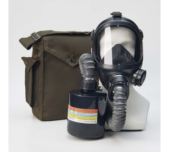 Изображение товара Противогаз фильтрующий БРИЗ "-3301(ППФ)" марки А3В3Е3AXР3 R D с лицевой частью "-4301М(ППМ)" категория 2 и с соединительной трубкой 500103018