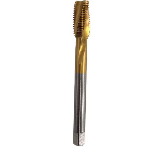 Изображение товара Метчик машинный DAKSTOOLS M10×1,25 (83×18×7×5,5), 15°, 3 зуба, SP, HSS-E, TiN M10125L8315