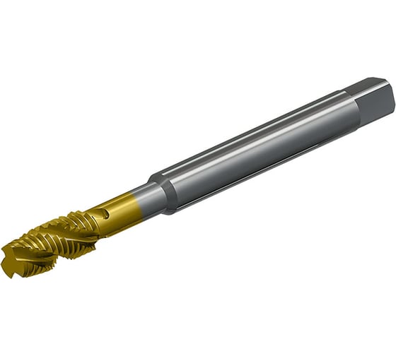 Изображение товара Метчик М6x1 машинно-ручной 6H Р6М5К5 глухой TiN винтовой L=80мм DIN371 TBT00206100 Beltools ri.113.2465