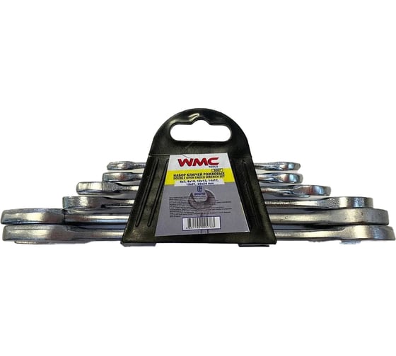 Изображение товара Набор ключей рожковых WMC TOOLS 6 предметов в пластиковом держателе WMC-5067(48106)