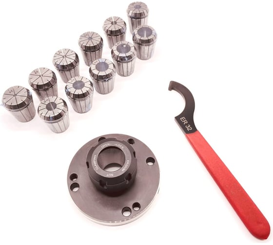 Изображение товара Патрон цанговый 100 мм, ER32, 2-20 мм, 11 цанг ТЕХНОРЕАЛ МА310050510