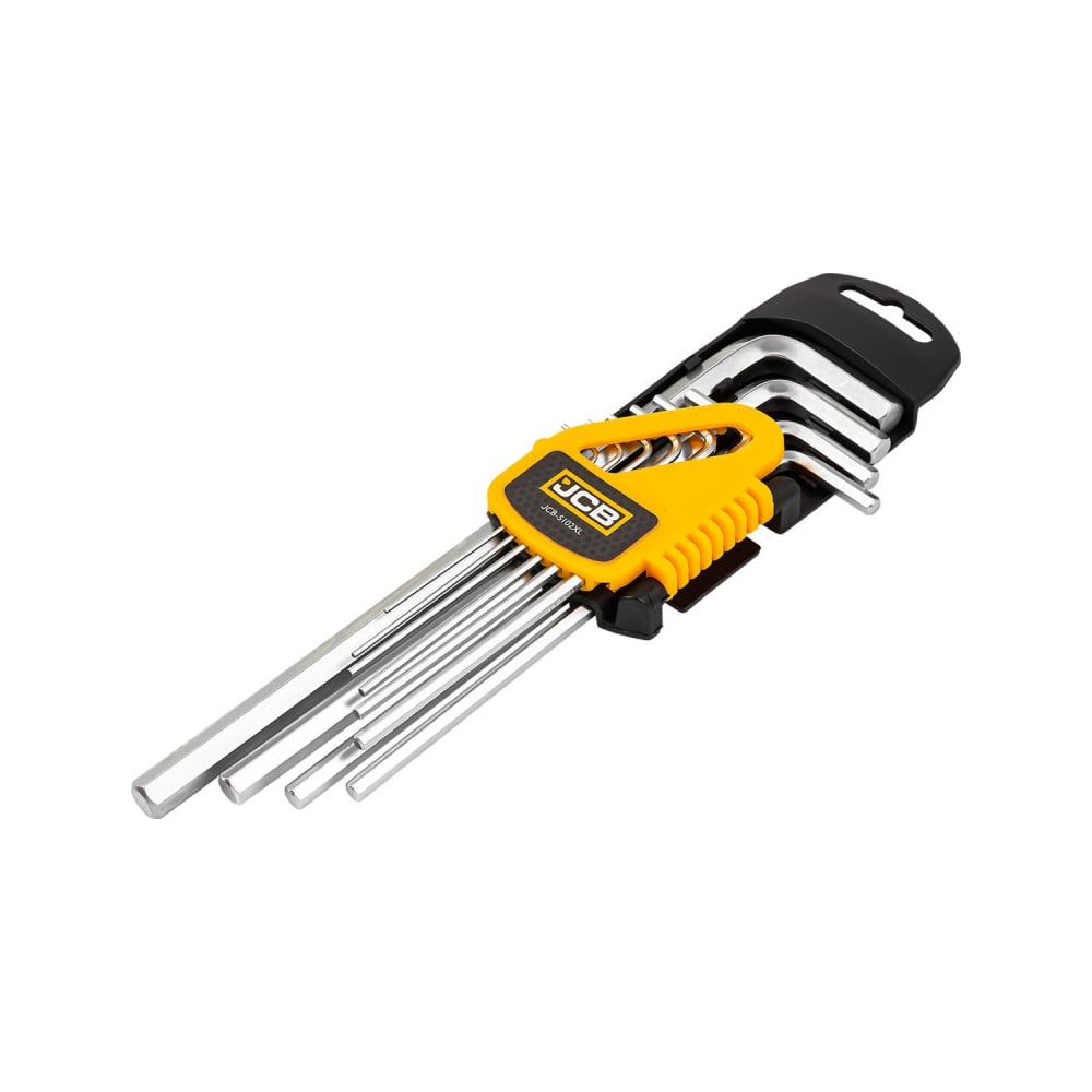 Изображение товара Набор Г-образных ключей JCB экстрадлинных 10 шт. 1.27-10 мм профессиональный
