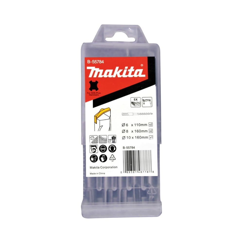 Изображение товара Набор буров SDS-Plus Centering tip 5 шт Makita B-55784