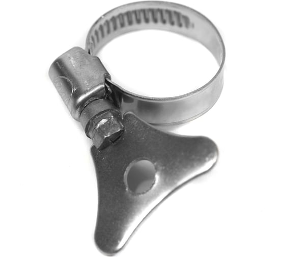 Изображение товара Хомуты червячные Политех накатные с металлическим ключом, нержавеющая сталь, 10 шт. в упаковке, 12-22 мм 3205122