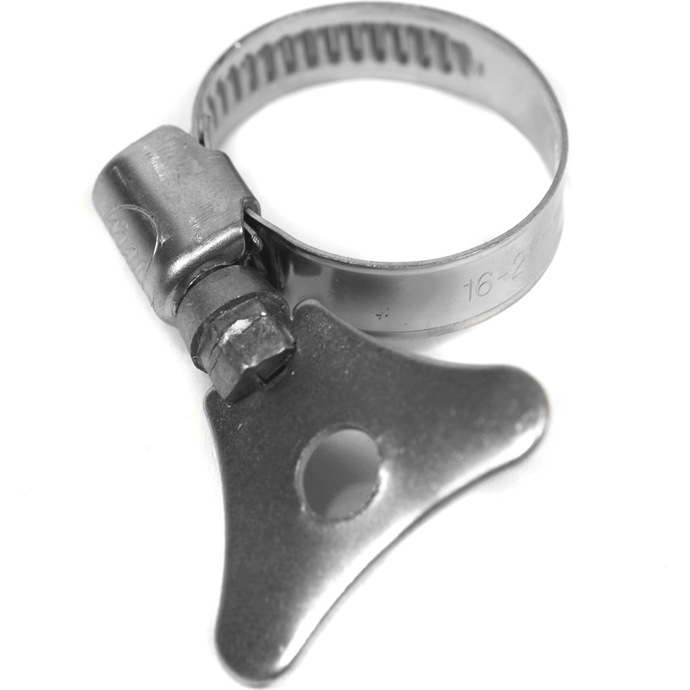 Изображение товара Хомуты червячные Политех накатные из нержавеющей стали 16-27 мм, 10 шт