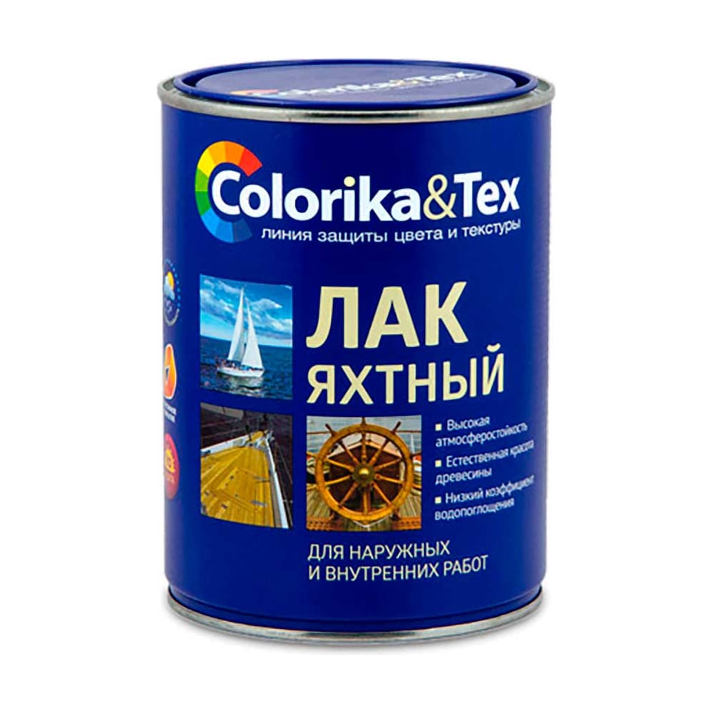 фото Яхтный лак colorika 0,8 л полуматовый 92397