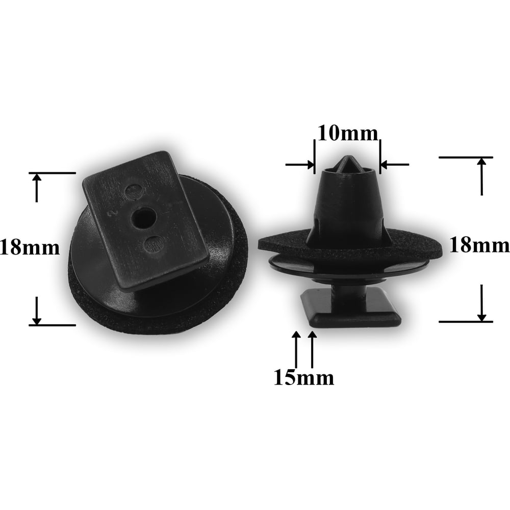 Изображение товара Автокрепеж для Infiniti и Nissan 10 шт крепеж пластиковый нажимной диаметр 9.7 мм