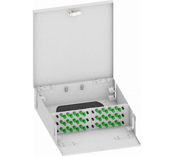 Изображение товара Оптический кросс TopLAN настенный, одномодовый укомплектованный КРН-Top-48ST/A-OS2-GY