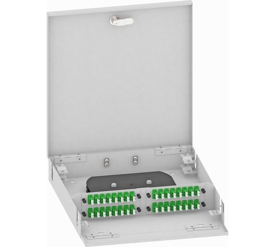 Изображение товара Оптический кросс TopLAN настенный, одномодовый укомплектованный КРН-Top-64LC/A-OS2-GY