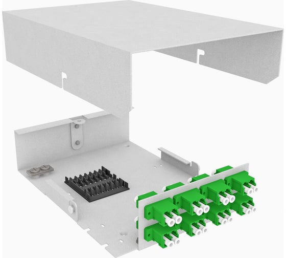 Изображение товара Оптический кросс TopLAN настенный, одномодовый укомплектованный КРНМ-Top-16LC/A-OS2-GY