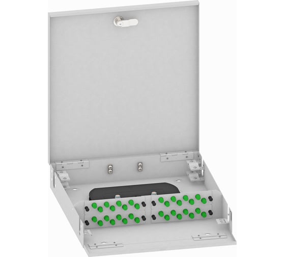 Изображение товара Оптический кросс TopLAN настенный, одномодовый укомплектованный КРН-Top-32FC/A-OS2-GY