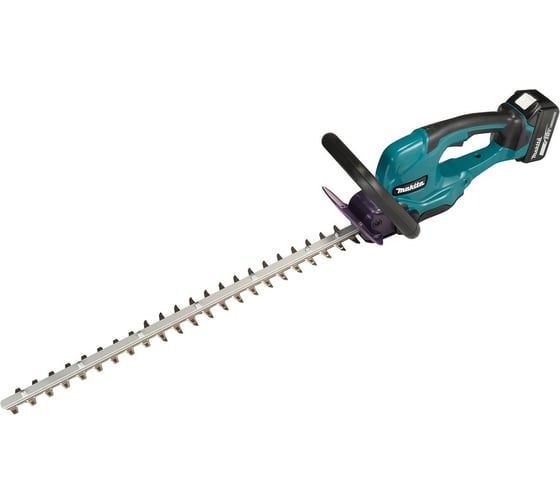 Изображение товара Кусторез аккумуляторный Makita LXT 18В, 250Вт, 60см, 2700 рез/мин, диам.раскрытия 15мм, BL1830B, DC18WC DUH607F001