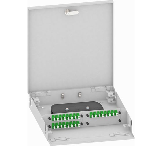 Изображение товара Оптический кросс TopLAN настенный, одномодовый укомплектованный КРН-Top-48LC/A-OS2-GY