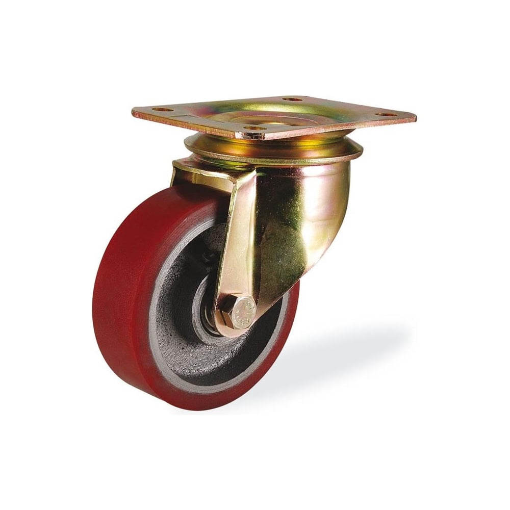 Изображение товара Большегрузная поворотная колесная опора с площадкой и тормозом KAMA K-4102-DOR-100