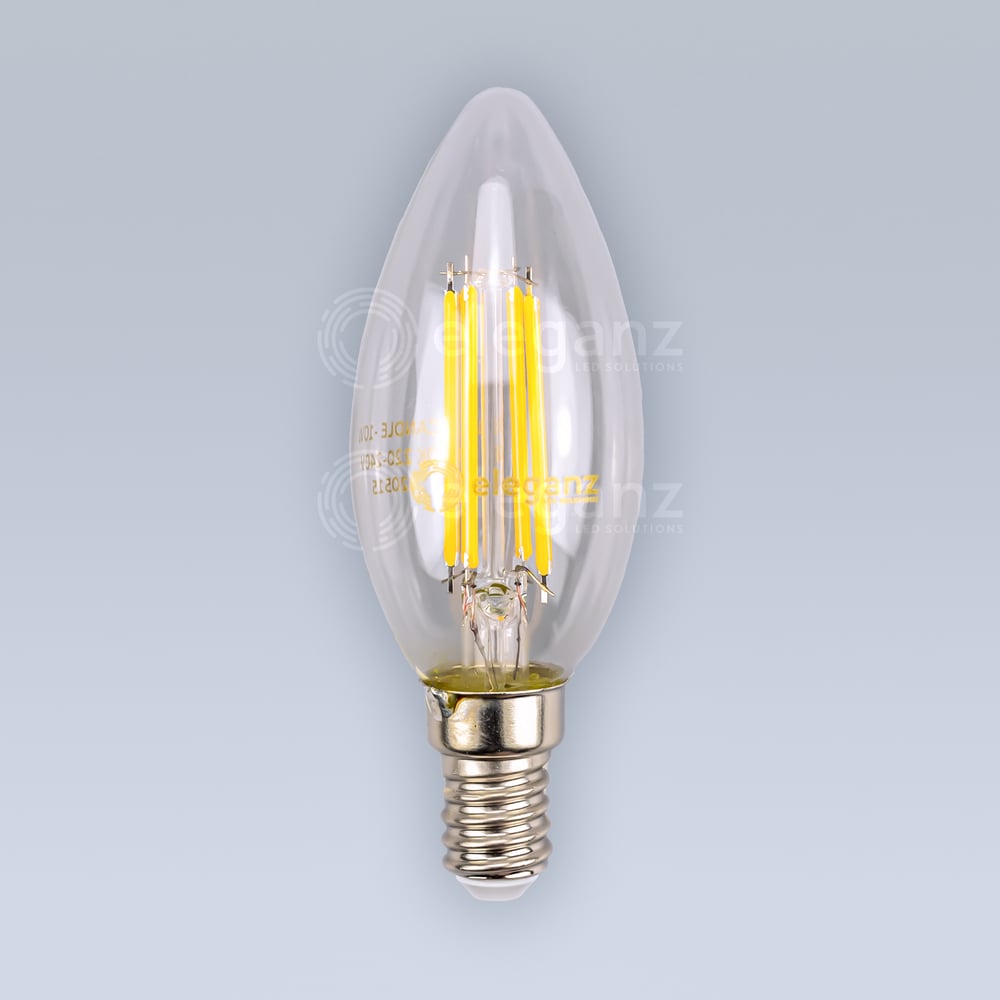 Изображение товара Светодиодная лампа ELEGANZ Е14 свеча 10W теплый белый 3000K