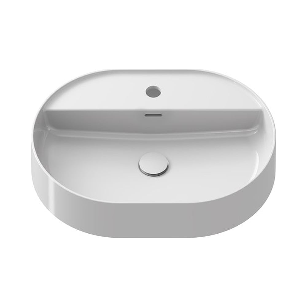 Изображение товара Умывальник RAVAK CERAMIC 550 O SLIM Shelf белый современный керамический