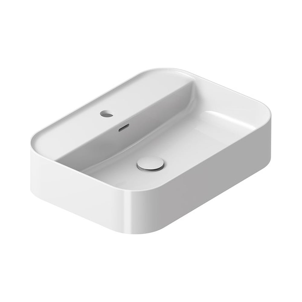 Изображение товара Умывальник RAVAK CERAMIC 550 R SLIM Shelf белый с современным дизайном