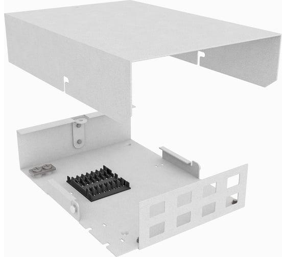 Изображение товара Оптический кросс TopLAN настенный, 8 SC/DLC адаптеров, КРНМ-Top-08SC/DLC-GY