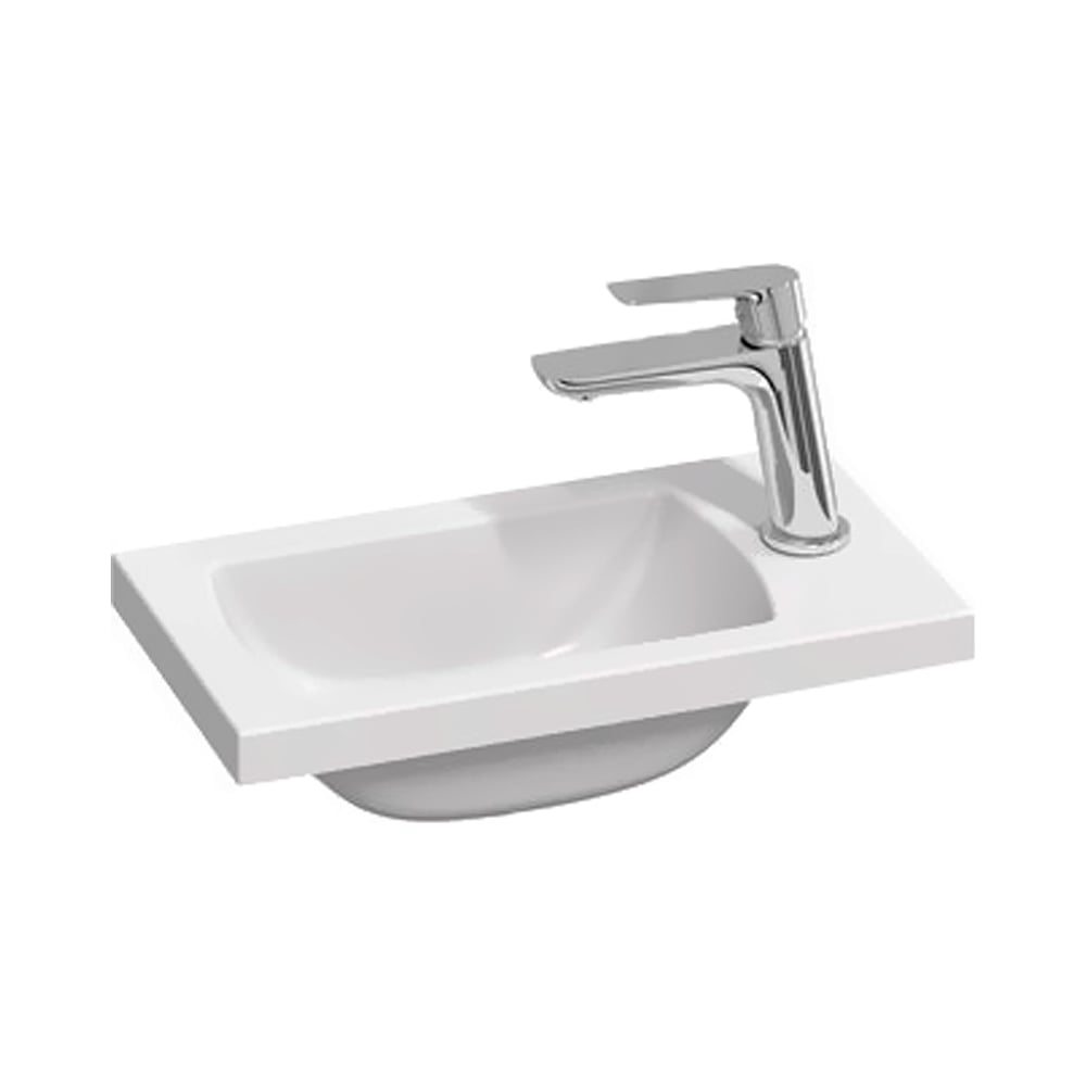 Изображение товара Умывальник RAVAK CLASSIC II 400 белый с переливом современный дизайн композит