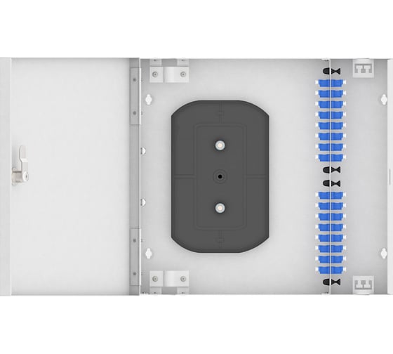 Изображение товара Оптический кросс TopLAN настенный, одномодовый укомплектованный КРН-Top-32LC/U-OS2-GY