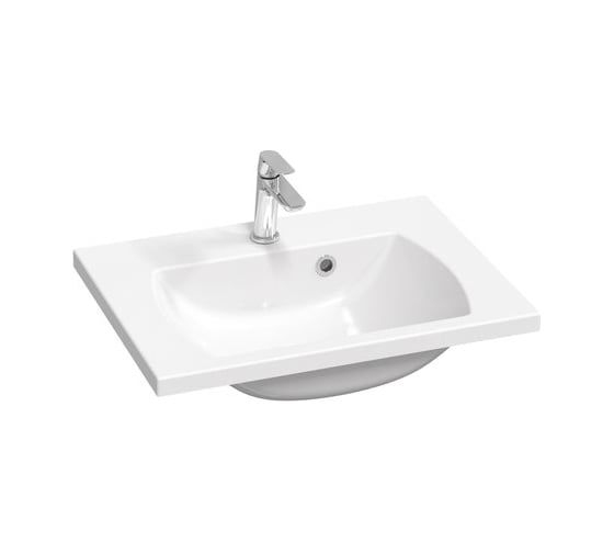 Изображение товара Умывальник RAVAK CLASSIC II 600 N белый с отверстиями XJX01160003