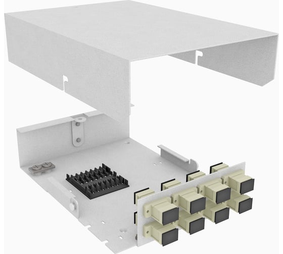 Изображение товара Оптический кросс TopLAN настенный, многомодовый укомплектованный КРНМ-Top-08SC/U-OM2-GY