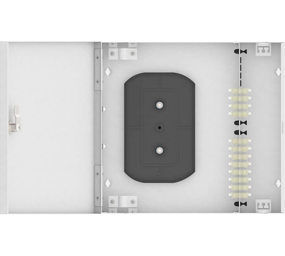 Изображение товара Оптический кросс TopLAN настенный, многомодовый укомплектованный КРН-Top-24LC/U-OM2-GY
